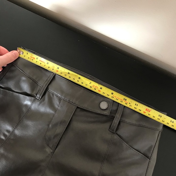 A/X Armani Exchange Faux Leather Polyurethane Leather Pants Grey - Picture 9 of 11